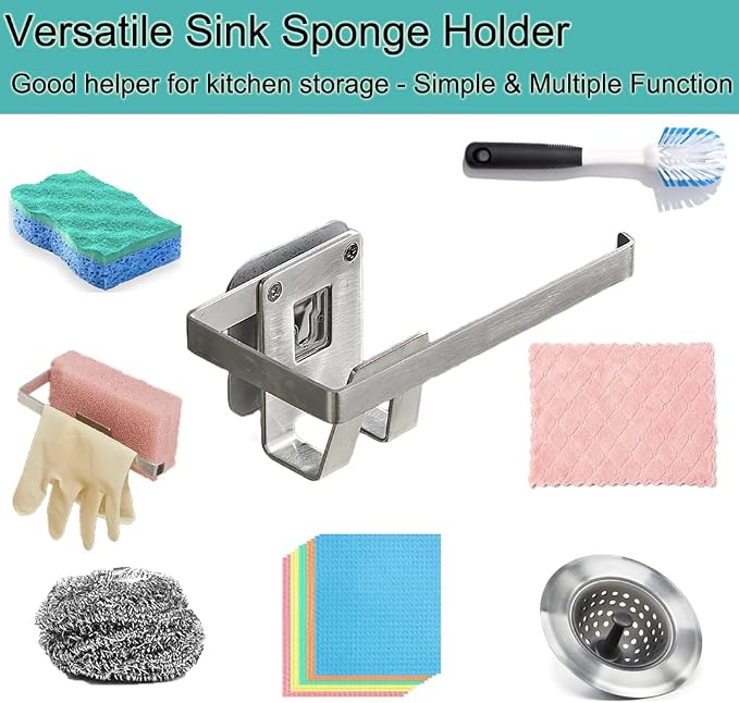 Sponge Holder Kitchen Sink Caddy | 304 Stainless Steel