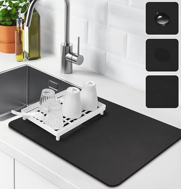 Dish Drying Mat for Kitchen Counter | Non-Slip Rubber
