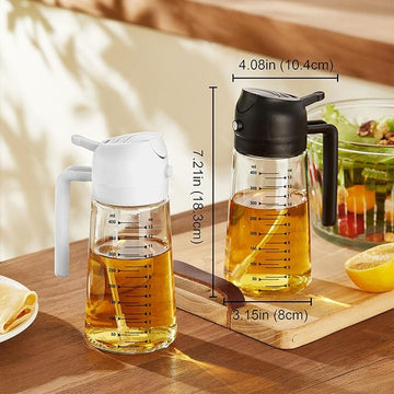 470ml 2-in-1 Olive Oil Spray Bottle | Glass Dispenser